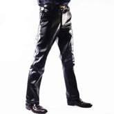 Men's Casual Leather Biker Pants