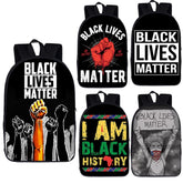 Black Lives Matter Printed Canvas Backpack