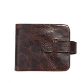 Vintage Coffee Solid Men's Genuine Leather Wallet
