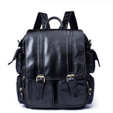 Casual Large Capacity Men's Genuine Leather Backpack