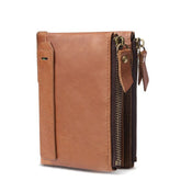 Vintage Colorful Men's Genuine Leather Short Wallet