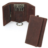 Men's Vintage Cowhide Key Wallet