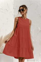 Women's Summer Sleeveless O-Neck Dress