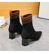 Women's Sock Boots with Pointed Toe