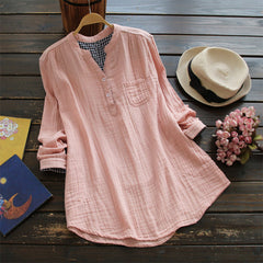 Casual Long Sleeve Loose Shirts