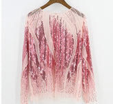 Women's Sequined Sheer Blouse