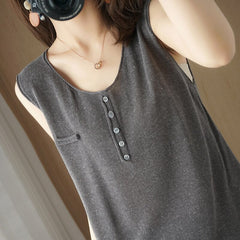 Women's Cotton and Linen Tank Top