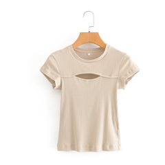 Women's T-Shirt Round Neck Short Sleeved T-Shirt
