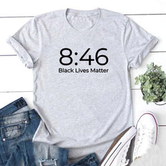 8:46 Black Lives Matter Cotton T-Shirt for Women