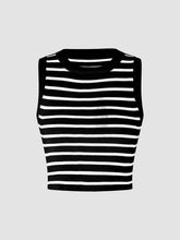 Classy Stripe Crop Tank Top