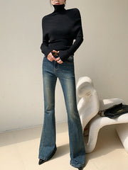 Poncho Design Two Piece Turtleneck Sweater