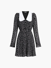 Floral Peter Pan Collar Short Dress
