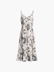Floral Print Boho Midi Dress