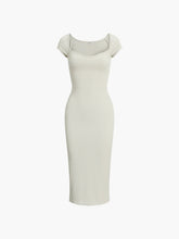 Cold Shoulder Ribbed Midi Knit Dress