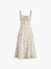 Back Straps Floral Print Cami Midi Dress