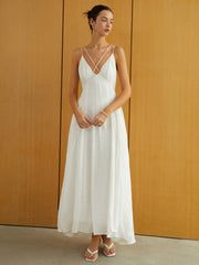 Crisscross Knotted Cami Long Dress