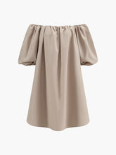 Off-Shoulder Cotton Blends Short Dress