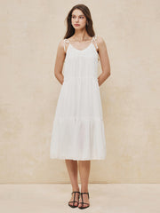 Sexy Knotted Backless Midi Dress