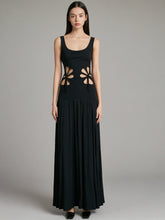 Solid Cutout Sleeveless Dress