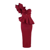 Women's Fashion Bodycon Ruffles Dress