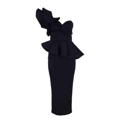 Women's Fashion Bodycon Ruffles Dress