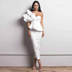 Women's Fashion Bodycon Ruffles Dress