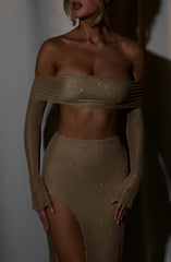 Jana Maxi Skirt - Gold Sparkle