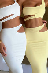 Kaela Maxi Skirt - Lemon