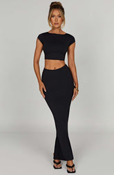Yazmin Maxi Skirt - Black