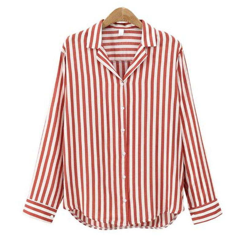 Women's Striped Long Sleeve Shirt