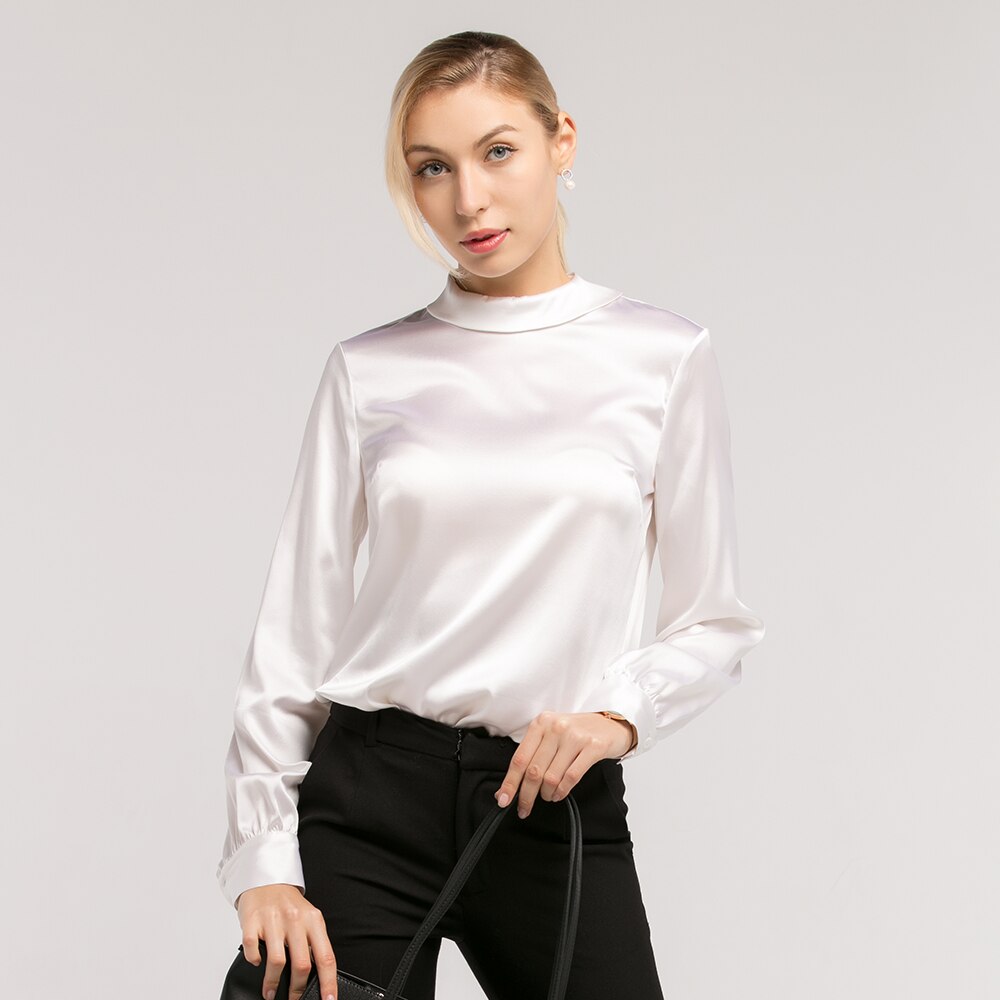 Women's Long Sleeved Stand Collar Blouse