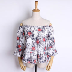 Romantic Summer Off-Shoulder Floral Women's Blouse