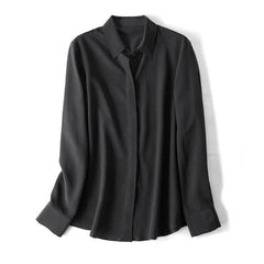 Women's Solid Color Silk Blouse