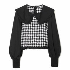 Women's Black and White Blouse