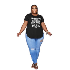 Casual Letter Printed Top