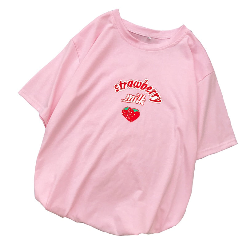 Women's Strawberry Printed T-Shirt