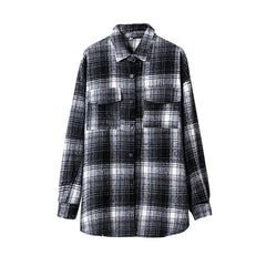Women's Oversized Plaid Shirt