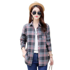 Women's Casual Plaided Shirt