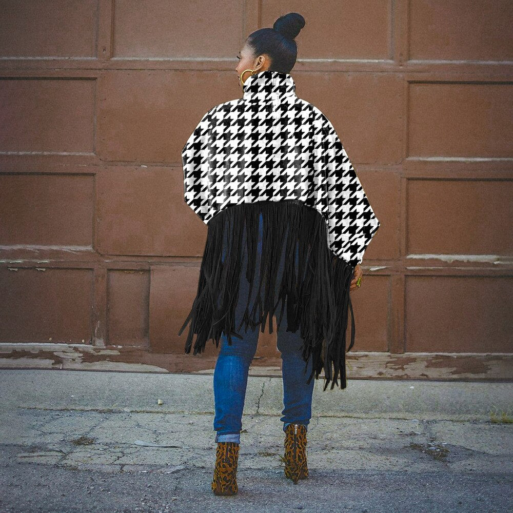 Turtleneck Loose Shirt for Plus Size Women