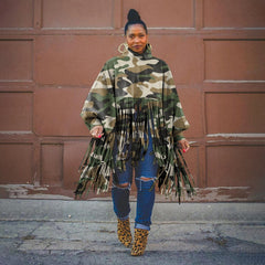 Turtleneck Loose Shirt for Plus Size Women