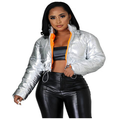 female Cropped Zipper Jacket