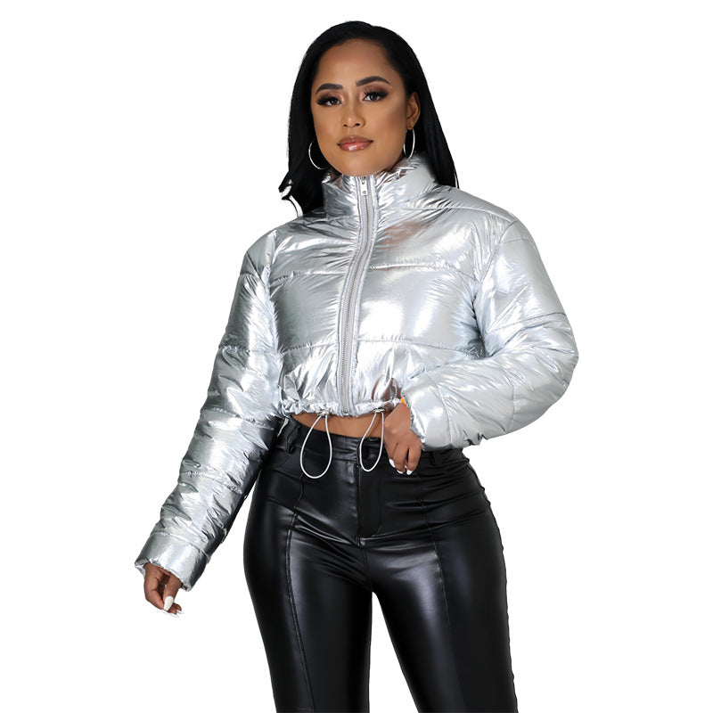 female Cropped Zipper Jacket