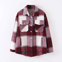 Women's Oversized Plaid Jacket
