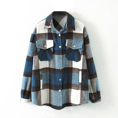 Women's Oversized Plaid Jacket