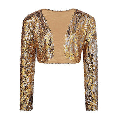 Women's Sequined Crop Jacket