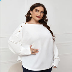 White Round Neck Slim Top