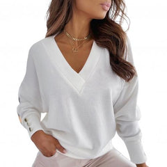 Women's Sweater Solid Color Knitted Blouse