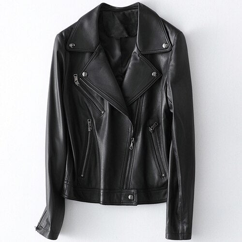 Women's Leather Biker Jacket