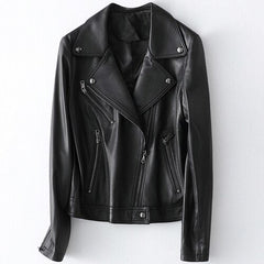 Women's Leather Biker Jacket