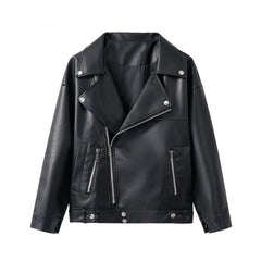 Women's Biker PU Leather Jacket
